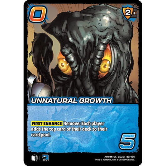 Unnatural Growth GDZ01 80/186 GDZ01 Universus Godzilla: Reign of Kaiju Action UC
