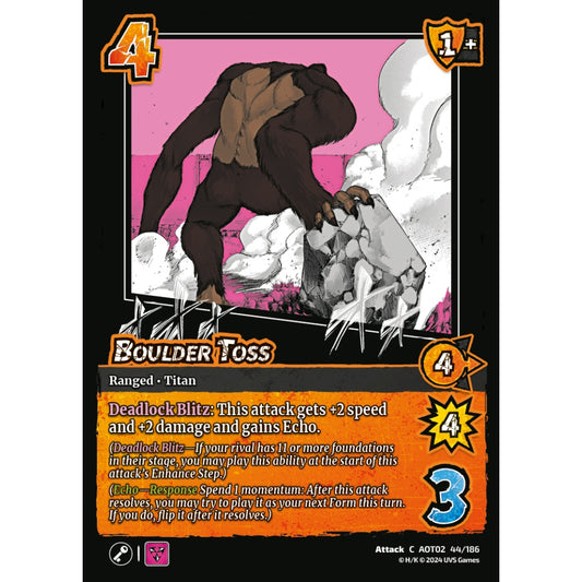 Boulder Toss, 44/186, AOT02, Universus, Attack on Titan: Origins of Power, Attack, C