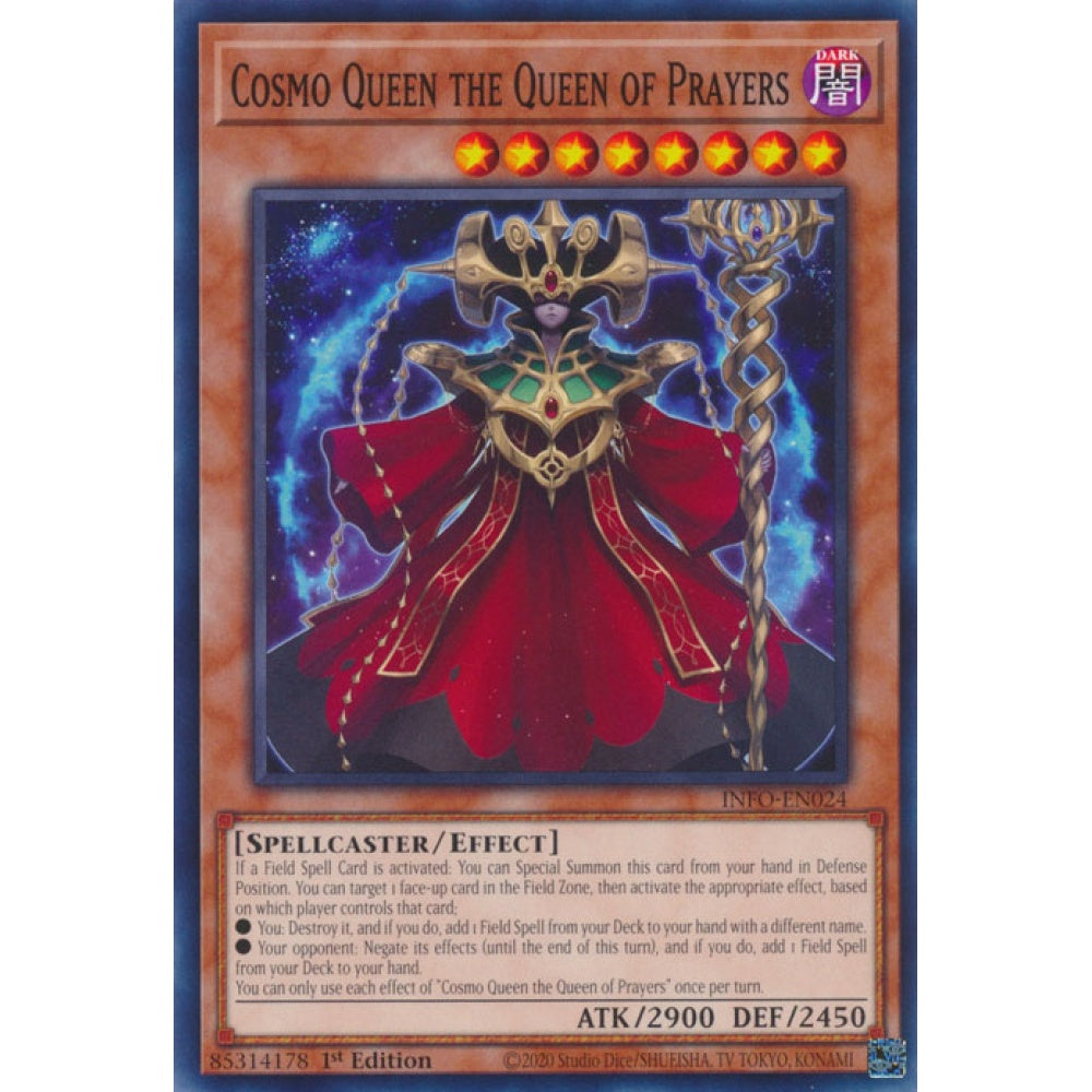 Cosmo Queen the Queen of Prayers INFO-EN024 Common Common Yu-Gi-Oh The Infinite Forbidden in Art
