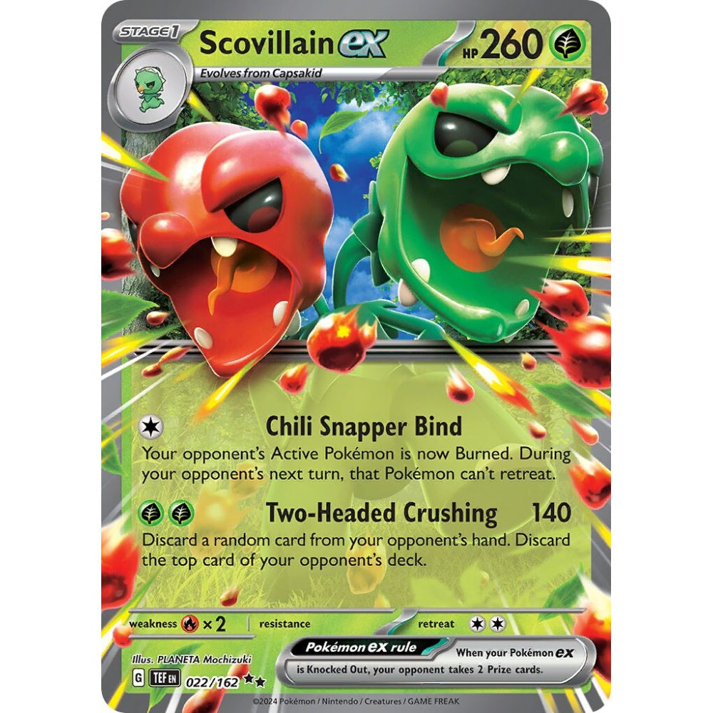 Scovillain ex Double Rare 022/162 Pokemon Card Game Temporal Forces