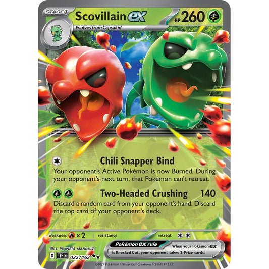Scovillain ex Double Rare 022/162 Pokemon Card Game Temporal Forces
