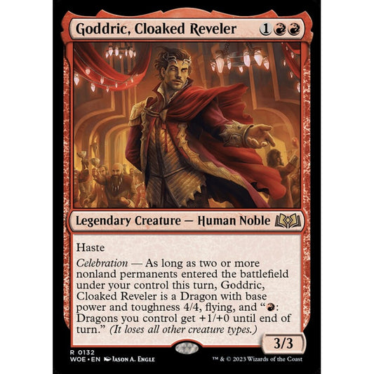 Goddric, Cloaked Reveler, rare, 132, Magic the Gathering, Wilds of Eldraine