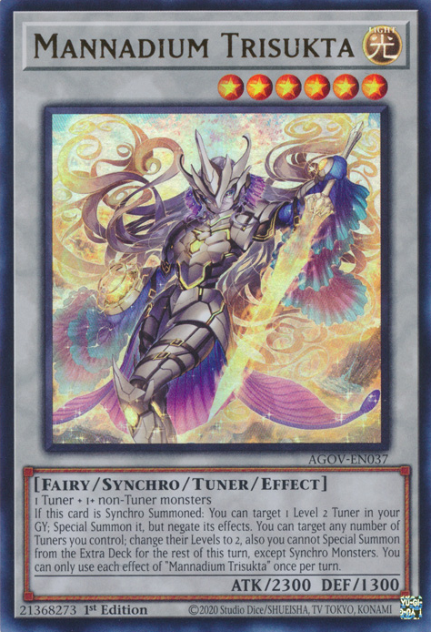 Mannadium Trisukta AGOV-EN037 Ultra Ultra Rare Yu-Gi-Oh Age of Overlord in Art