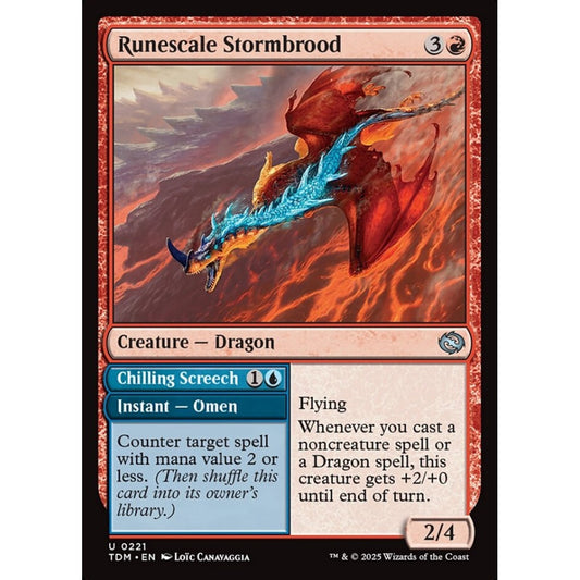 Runescale Stormbrood // Chilling Screech uncommon 221 Magic the Gathering Tarkir: Dragonstorm