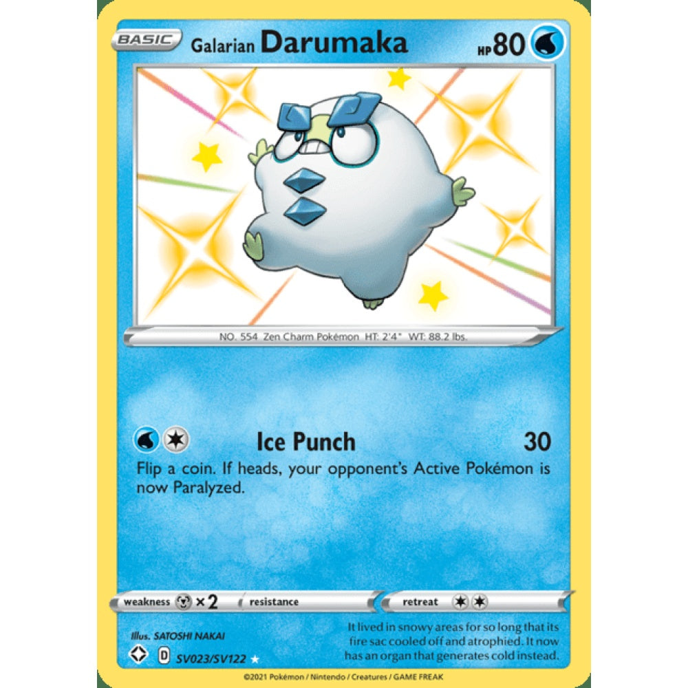 Galarian Darumaka Double Rare SV23/SV122 Pokemon Card Game Shining Fates