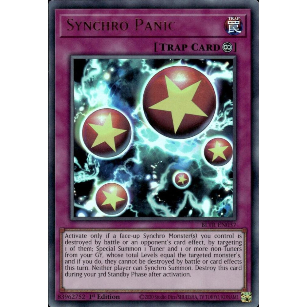 Synchro Panic BLTR-EN037 Ultra Yu-Gi-Oh Battles of Legend: Terminal Revenge