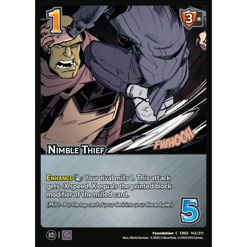 Nimble Thief, 142/211, CR02, Universus, Critical Role: Heroes Of Exandria, Foundation, C