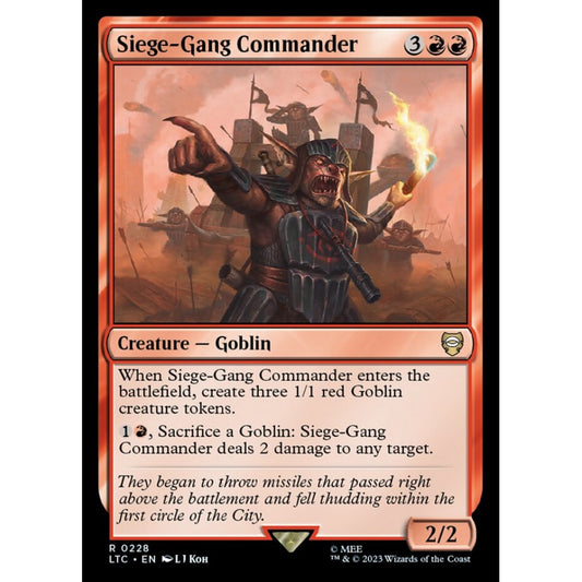 Siege-Gang Commander, rare, 228, Magic the Gathering, Tales of Middle-earth Commander