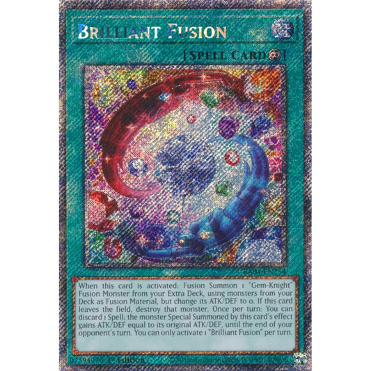 Brilliant Fusion RA04-EN254 QCR Quarter Century Secret Rare Yu-Gi-Oh Quarter Century Stampede in Art