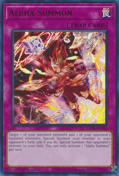 Alpha Summon MP24-EN256 Ultra Ultra Rare Yu-Gi-Oh 25th Anniversary Tin: Dueling Mirrors in Art