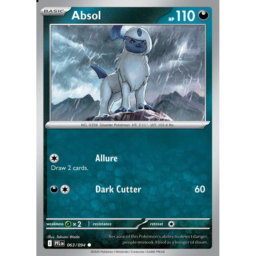 Absol Common 063/094 Pokemon Card Game Phantasmal Flames