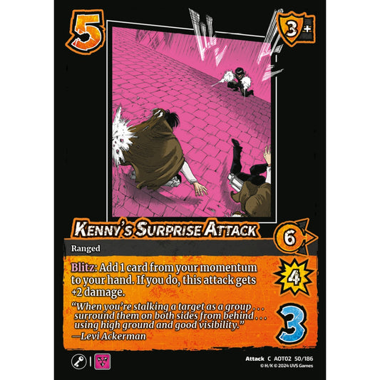 Kenny's Surprise Attack, 50/186, AOT02, Universus, Attack on Titan: Origins of Power, Attack, C