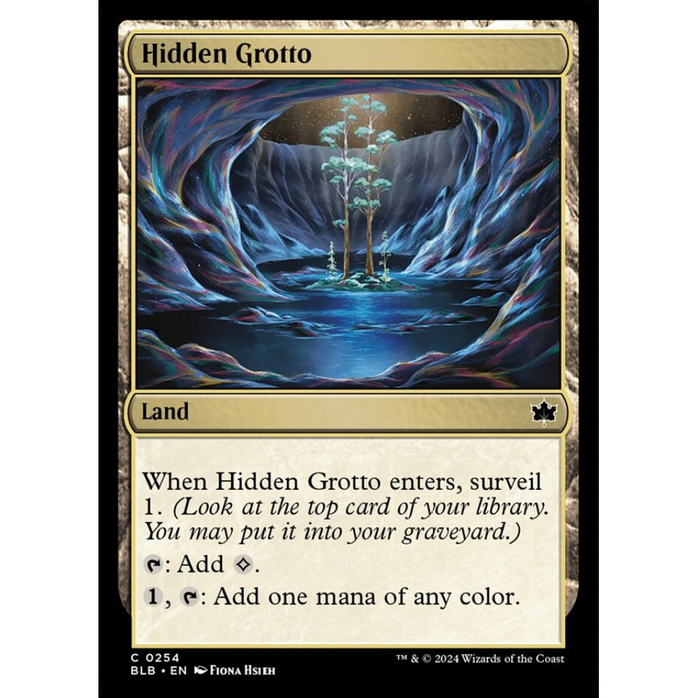Hidden Grotto, 254, common, Magic: The Gathering, Bloomburrow