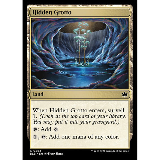Hidden Grotto, 254, common, Magic: The Gathering, Bloomburrow