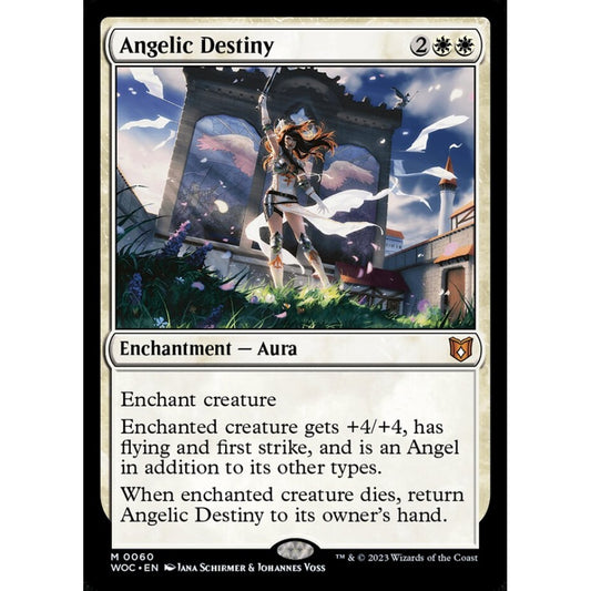 Angelic Destiny, mythic, 60, Magic the Gathering, Wilds of Eldraine Commander
