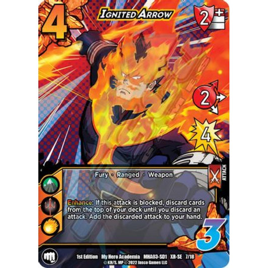 Ignited Arrow, 7/18, XR-SE, UniVersus, MHA03 Heroes Clash