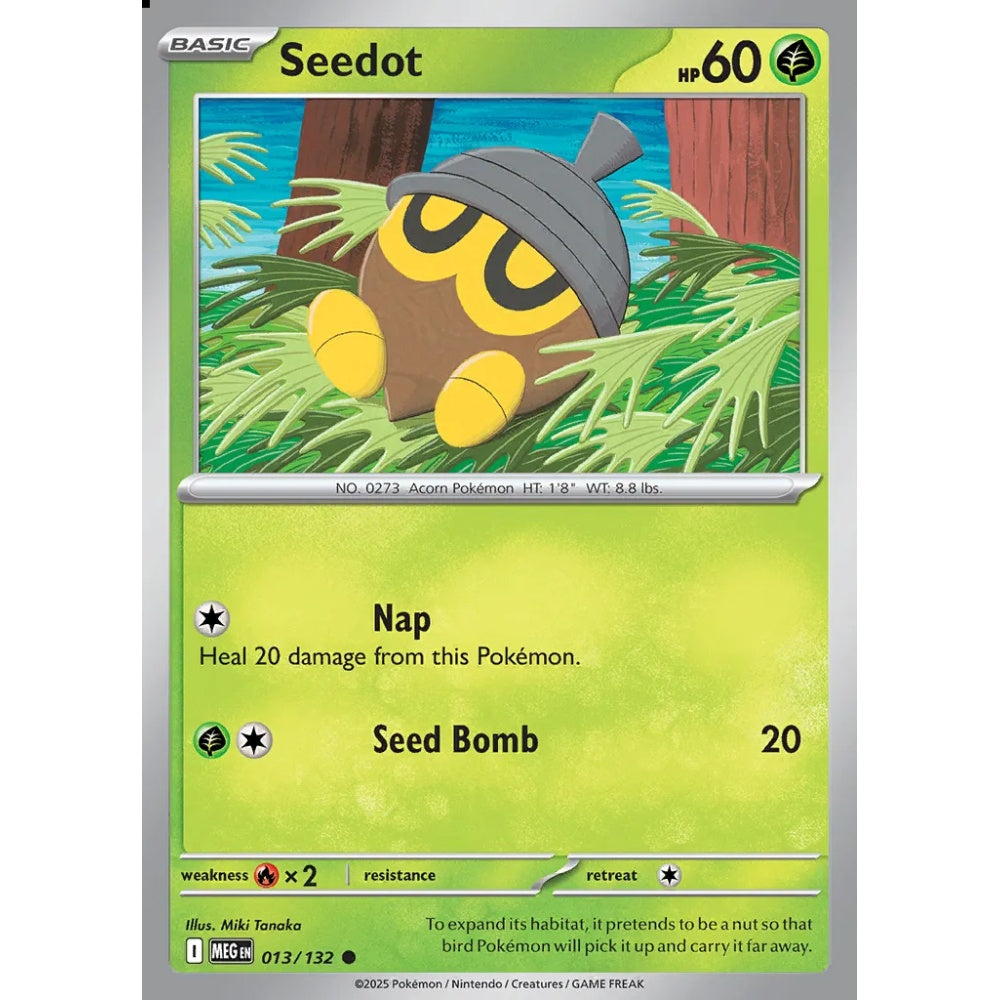 Seedot Common 013/132 Pokemon Card Game Mega Evolution
