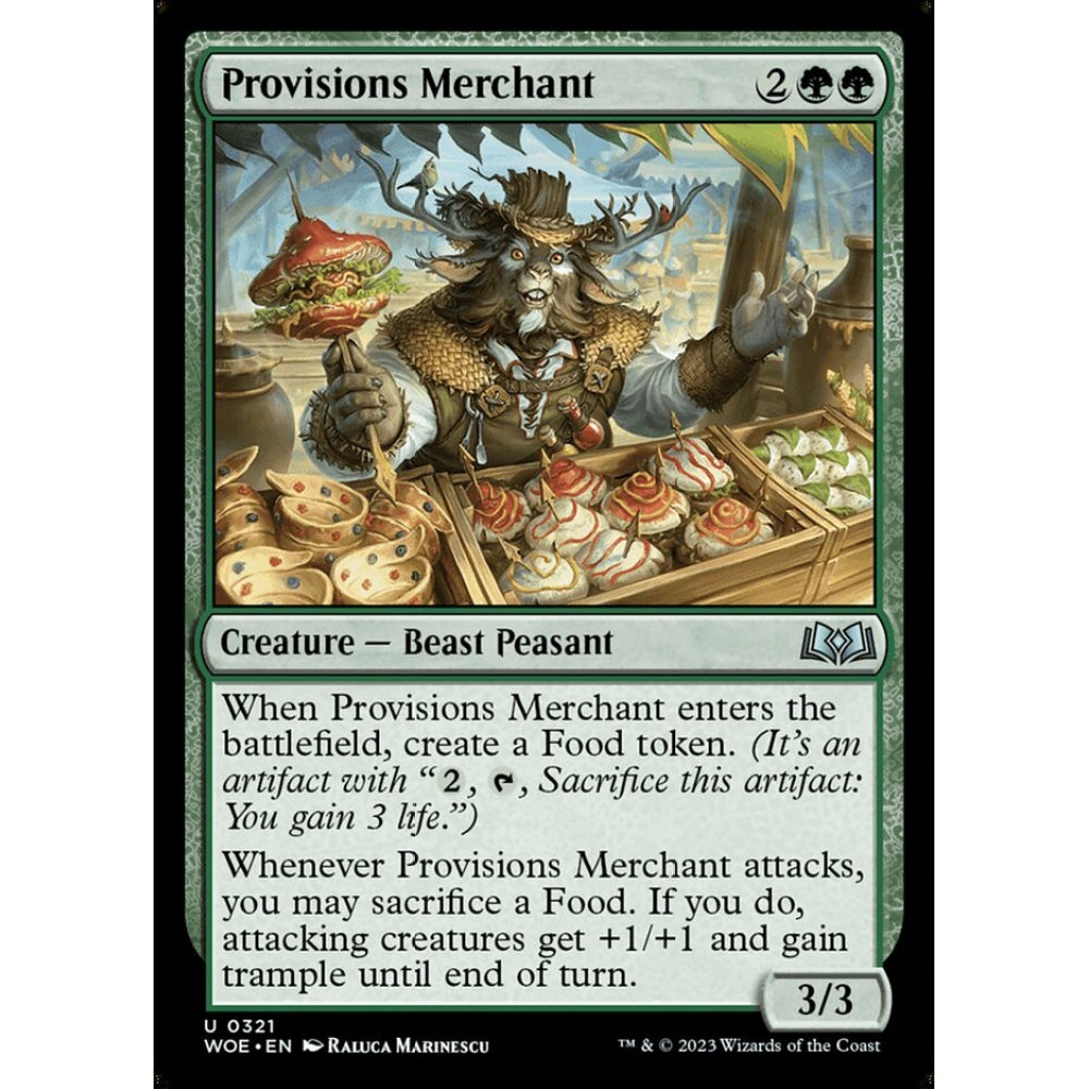 Provisions Merchant, uncommon, 321, Magic the Gathering, Wilds of Eldraine