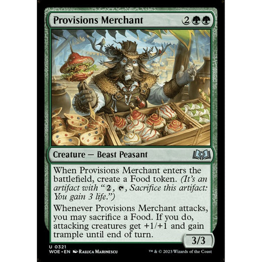 Provisions Merchant, uncommon, 321, Magic the Gathering, Wilds of Eldraine