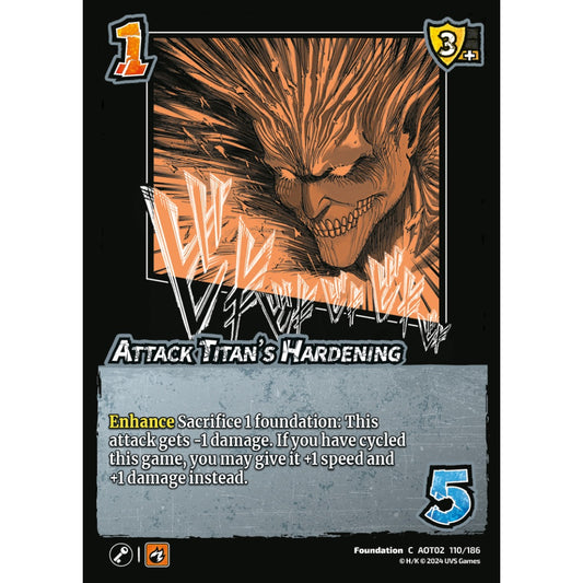 Attack Titan's Hardening, 110/186, AOT02, Universus, Attack on Titan: Origins of Power, Foundation, C