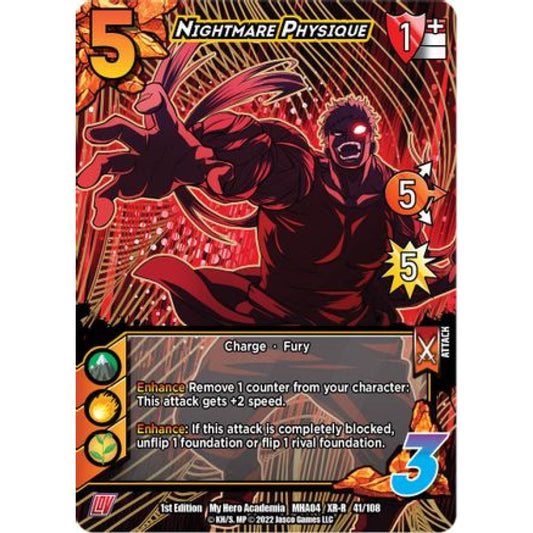Nightmare Physique, 041/108, XR-R, UniVersus, MHA04 League of Villains