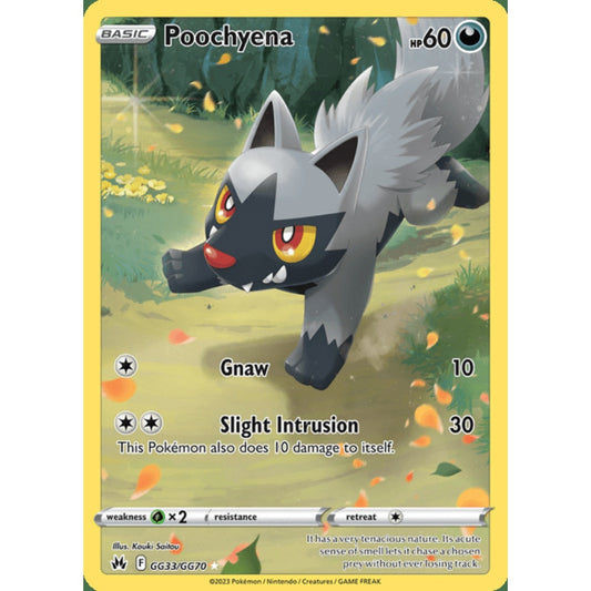Poochyena Illustration Rare GG33/GG70 Pokemon Card Game Crown Zenith
