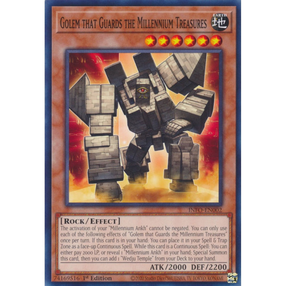 Golem that Guards the Millennium Treasures INFO-EN002 Common Common Yu-Gi-Oh The Infinite Forbidden in Art