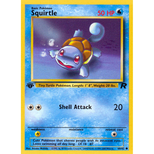 Squirtle Common 68/82 Pokemon Card Game Team Rocket
