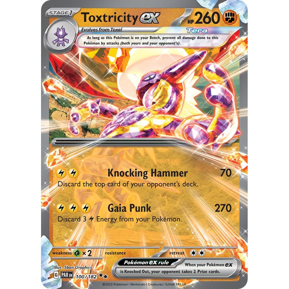 Toxtricity ex Double Rare 100/182 Pokemon Card Game Paradox Rift