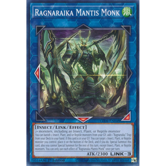 Ragnaraika Mantis Monk, LEDE-EN048, Common, Yu-Gi-Oh!, Legacy of Destruction