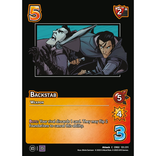 Backstab, 131/211, CR02, Universus, Critical Role: Heroes Of Exandria, Attack, C