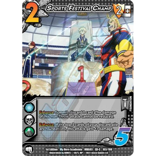Sports Festival Champ, 103/108, XR-C, UniVersus, MHA03 Heroes Clash