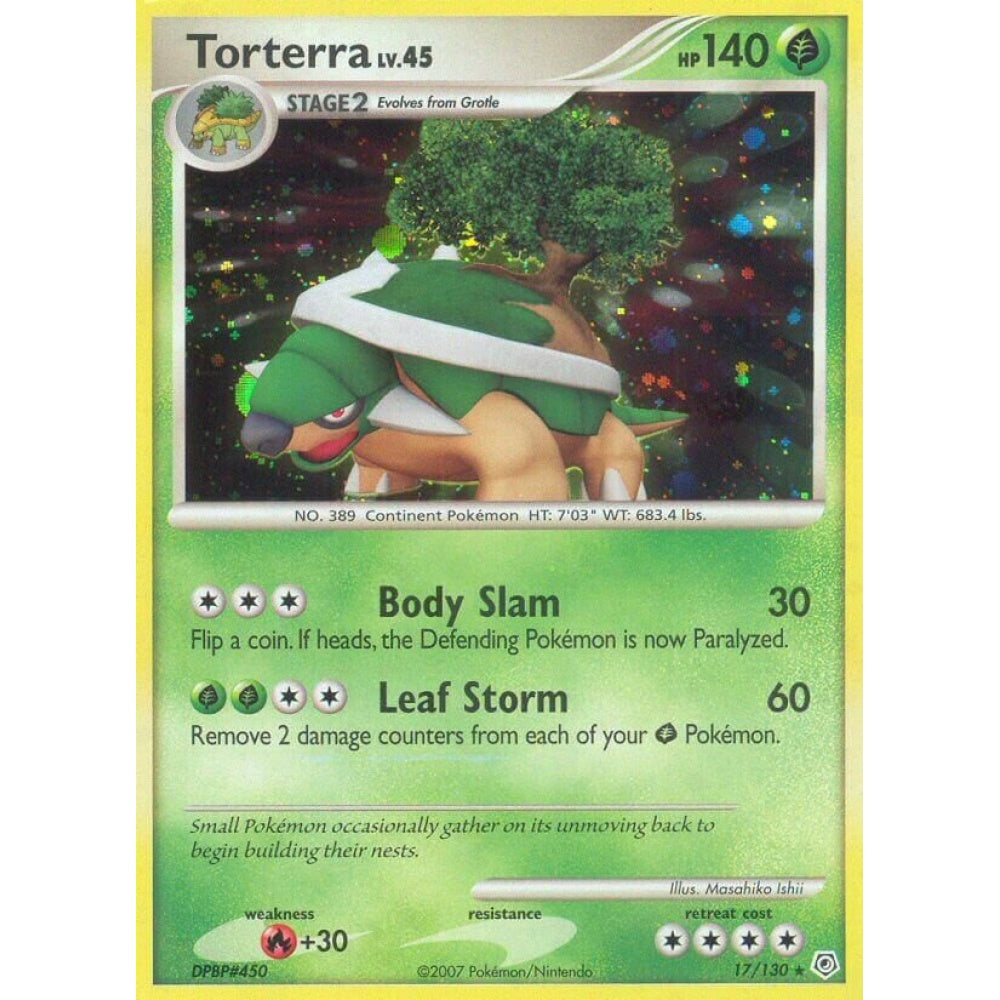 Torterra Rare Holo 17/130 Pokemon Card Game Diamond & Pearl