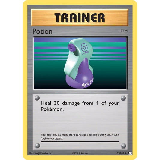 Potion Uncommon 83/108 Pokemon Card Game Evolutions