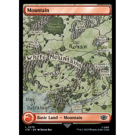 Mountain, common, 279, Magic the Gathering, The Lord of the Rings: Tales of Middle-earth