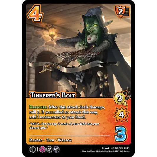 Tinkerer's Bolt, 11/21, UC, UniVersus, Critical Role Vox Machina & Mighty Nein