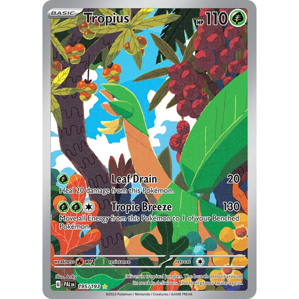 Tropius Illustration Rare 195/193 Pokemon Card Game Paldea Evolved