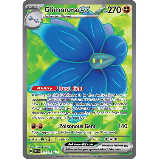 Glimmora ex Ultra Rare 213/197 Pokemon Card Game Obsidian Flames