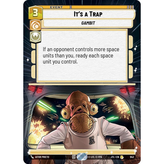 It's a Trap, R, JTL 943) Hyperspace Foil, Star Wars Unlimited