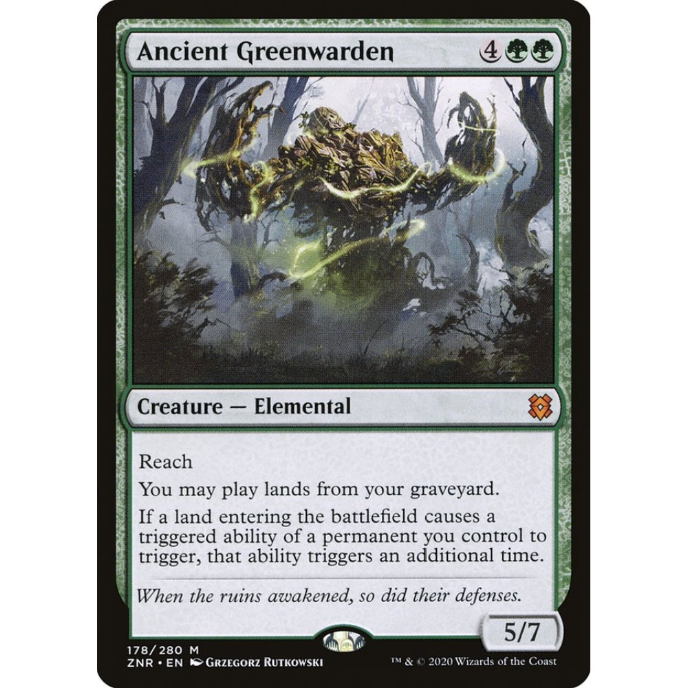 Ancient Greenwarden mythic 178 Magic the Gathering Zendikar Rising