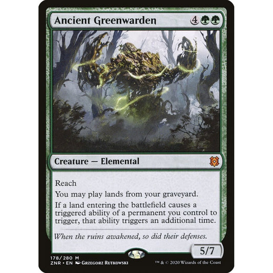Ancient Greenwarden mythic 178 Magic the Gathering Zendikar Rising