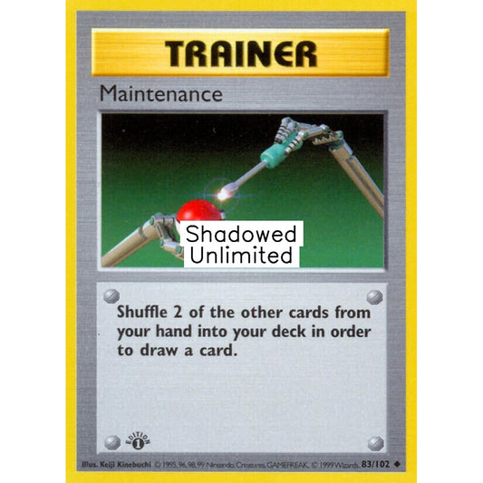 Maintenance Uncommon 83/102 Pokemon Card Game Base Set