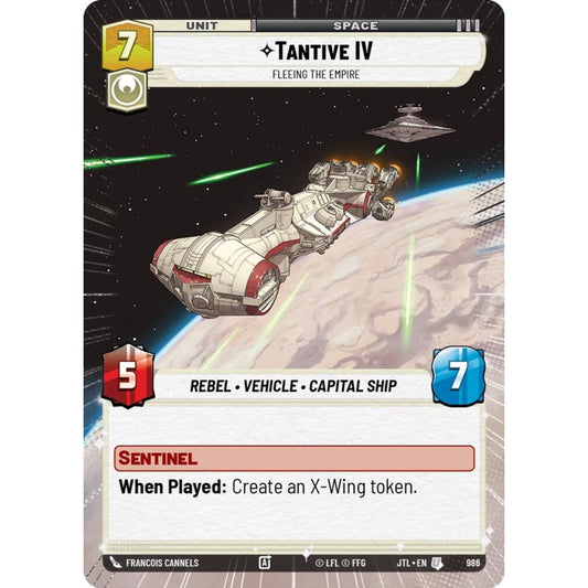 Tantive IV, U, JTL 986) Hyperspace Foil, Star Wars Unlimited