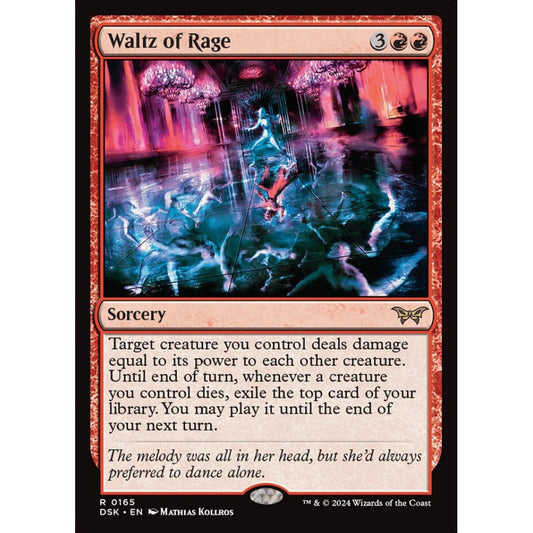 Waltz of Rage, 165, rare, Magic: The Gathering, Duskmourn: House of Horror