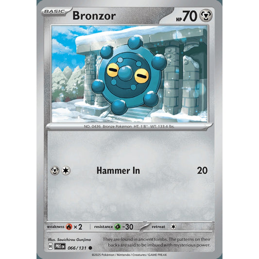 Bronzor Common 066/131 Pokemon Card Game Prismatic Evolutions