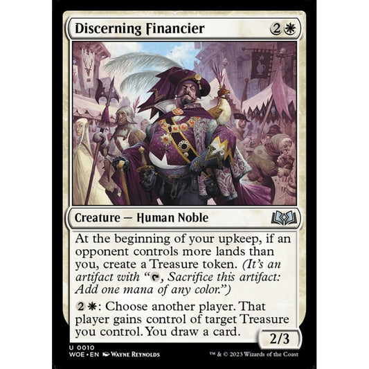Discerning Financier, uncommon, 10, Magic the Gathering, Wilds of Eldraine