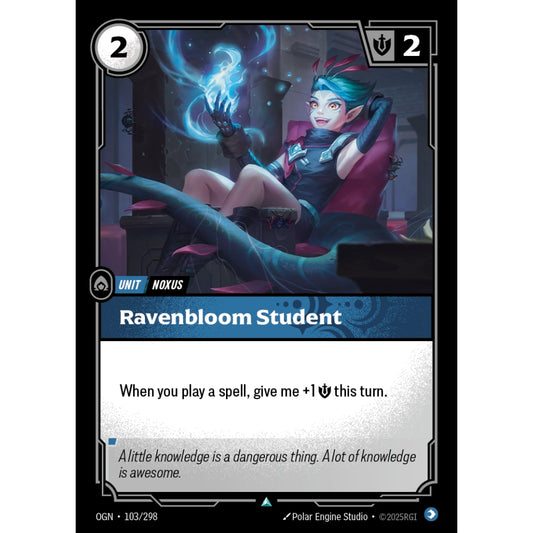 Ravenbloom Student OGN-103/298 Riftbound Card Game Origins Uncommon