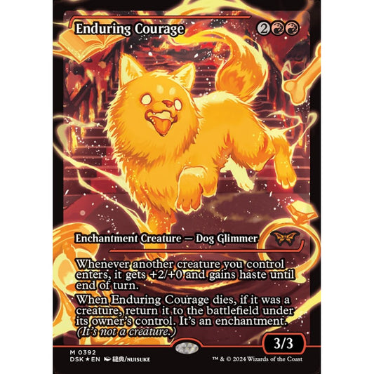 Enduring Courage, 392, mythic, Magic: The Gathering, Duskmourn: House of Horror