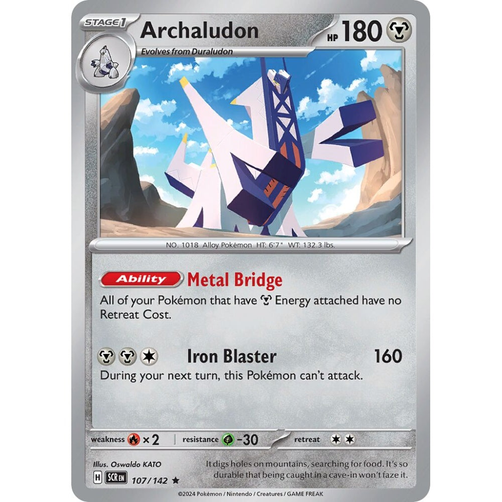 Archaludon Rare 107/142 Pokemon Card Game Stellar Crown
