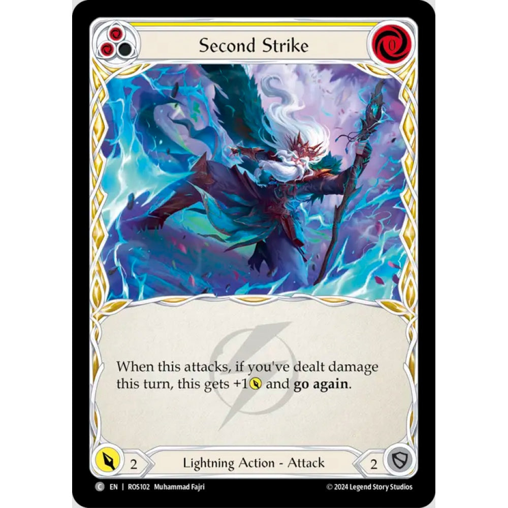 Second Strike, Yellow), Common, Flesh and Blood, Rosetta